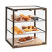 Cal-Mil 3610 3 Tier Pastry Display Case w/ Hinged Doors - Antique Metal Frame, Acrylic-cityfoodequipment.com