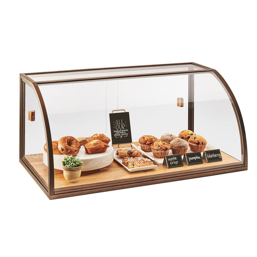 Cal-Mil 3611 Full-Service Pastry Display Case w/ Sliding Doors - Antique Metal Frame, Acrylic-cityfoodequipment.com