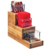 Cal-Mil 3612-4-99 Rectangular 3 Compartment Condiment Jar Display - Clear/Brown-cityfoodequipment.com