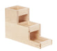 Cal-Mil 3612-71 Rectangular 3 Compartment Condiment Jar Display - Clear/Blonde-cityfoodequipment.com