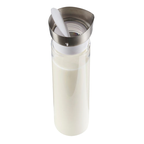 Cal-Mil 3614-55CL 1 liter Carafe w/ Hinged Stainless Steel Lid - Plastic, Clear-cityfoodequipment.com