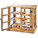 Cal-Mil 3621-99 3 Tier Pastry Display Case w/ Hinged Doors - Reclaimed Wood/Acrylic-cityfoodequipment.com