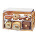 Cal-Mil 3624-60 4 Section Pastry Display Case - Bamboo/Acrylic-cityfoodequipment.com