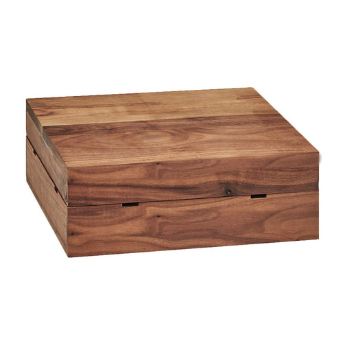 Cal-Mil 3628-4-78 12" Square Display Riser Crate - 4"H, Walnut-cityfoodequipment.com