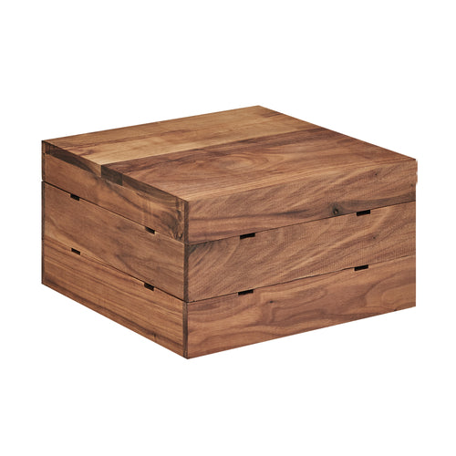 Cal-Mil 3628-7-78 12" Square Buffet Riser - 7"H, Walnut-cityfoodequipment.com