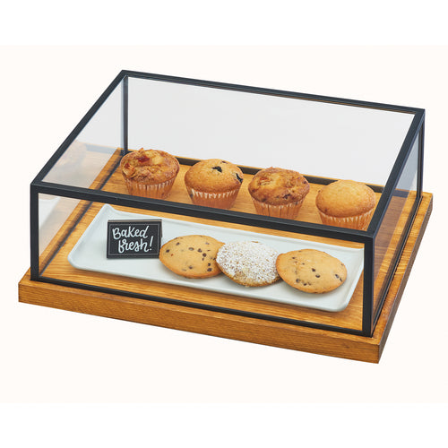 Cal-Mil 3648-1520-99 Pastry Presentation Case w/ Lift-Off Lid - 20"W x 15"D x 8"H, Metal/Reclaimed Wood-cityfoodequipment.com