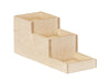 Cal-Mil 3665-71 3 Tier Bottle Display Riser - 4 1/2" x 14" x 6"H, Maple Wood, Beige-cityfoodequipment.com