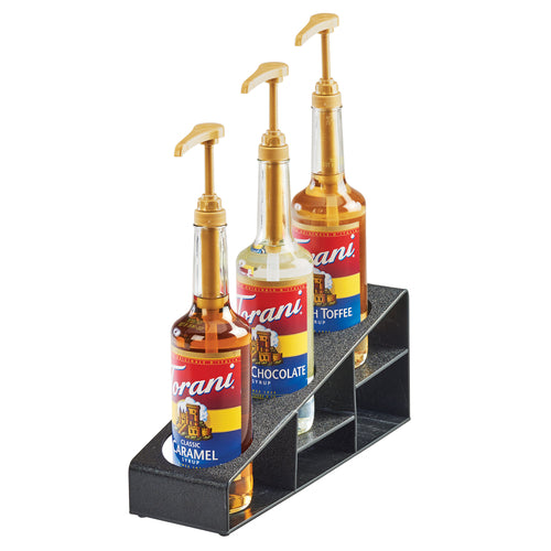 Cal-Mil 3666-13 Condiment Bottle Organizer w/ (3) Compartments, Black-cityfoodequipment.com