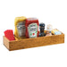 Cal-Mil 3669-99 3 Compartment Rectangular Condiment Caddy - Wood-cityfoodequipment.com