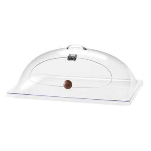 Cal-Mil 367-12 Heat Resistant Dome Chafer Display Cover w/ Hinged Door, Clear Poly-cityfoodequipment.com