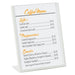 Cal-Mil 3671-811-15 Tabletop Menu Card Holder - 8 1/2" x 11", Metal, White-cityfoodequipment.com