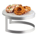 Cal-Mil 3680-126-81M 12" Round Display Riser w/ Faux Marble Melamine Top, Stainless w/ Chrome Finish-cityfoodequipment.com