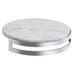 Cal-Mil 3680-153-81M 15" Round Display Riser w/ Faux Marble Melamine Top, Stainless w/ Chrome Finish-cityfoodequipment.com