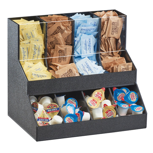 Cal-Mil 3690-13 Condiment Organizer w/ (8) Bins - Black-cityfoodequipment.com