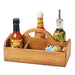 Cal-Mil 3691-99 6 Compartment Rectangular Condiment Caddy - Wood-cityfoodequipment.com