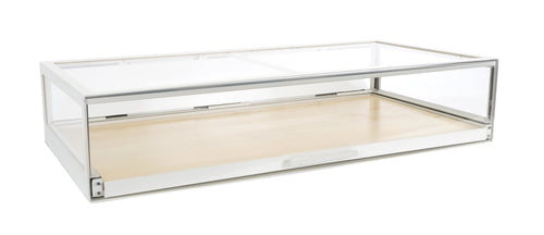 Cal-Mil 3694-71 Rectangular Pastry Display Case w/ Pull Out Drawer - 48"W x 24"D x 10"H, Clear/Painted Metal Frame-cityfoodequipment.com