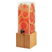 Cal-Mil 3697-3-60 3 gal Beverage Dispenser w/ Infuser - Plastic Container, Bamboo Base-cityfoodequipment.com