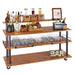 Cal-Mil 3698-6-84SHELF Top Shelf for Sierra U-Build Cart - 72"L x 8"W x 9"H, Wood/Bronze-cityfoodequipment.com