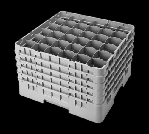 Cambro 36S1058184 Camrack™ Glass Rack w/ (36) Compartments - (5) Gray Extenders, Beige-cityfoodequipment.com