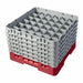 Cambro 36S1114163 Camrack™ Glass Rack w/ (36) Compartments - (6) Gray Extenders, Red-cityfoodequipment.com