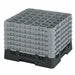 Cambro 36S1214110 Camrack™ Glass Rack w/ (36) Compartments - (6) Gray Extenders, Black-cityfoodequipment.com