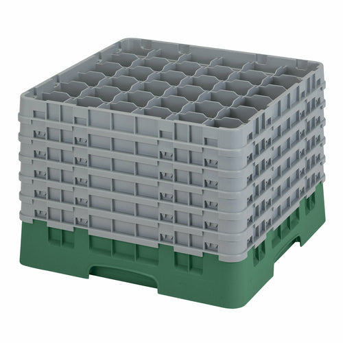 Cambro 36S1214119 Camrack™ Glass Rack w/ (36) Compartments - (6) Gray Extenders, Sherwood Green-cityfoodequipment.com