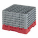 Cambro 36S1214163 Camrack™ Glass Rack w/ (36) Compartments - (6) Gray Extenders, Red-cityfoodequipment.com
