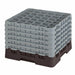 Cambro 36S1214167 Camrack™ Glass Rack w/ (36) Compartments - (6) Gray Extenders, Brown-cityfoodequipment.com