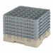 Cambro 36S1214184 Camrack™ Glass Rack w/ (36) Compartments - (6) Gray Extenders, Beige-cityfoodequipment.com