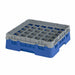 Cambro 36S318168 Camrack™ Glass Rack w/ (36) Compartments - (1) Gray Extender, Blue-cityfoodequipment.com