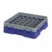 Cambro 36S318186 Camrack™ Glass Rack w/ (36) Compartments - (1) Gray Extender, Navy Blue-cityfoodequipment.com