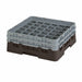 Cambro 36S434167 Camrack™ Glass Rack w/ (36) Compartments - (2) Gray Extenders, Brown-cityfoodequipment.com