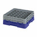 Cambro 36S434186 Camrack™ Glass Rack w/ (36) Compartments - (2) Gray Extenders, Navy Blue-cityfoodequipment.com
