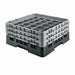 Cambro 36S534110 Camrack™ Glass Rack w/ (36) Compartments - (2) Gray Extenders, Black-cityfoodequipment.com