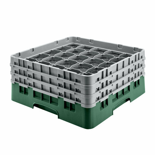 Cambro 36S534119 Camrack™ Glass Rack w/ (36) Compartments - (2) Gray Extenders, Sherwood Green-cityfoodequipment.com