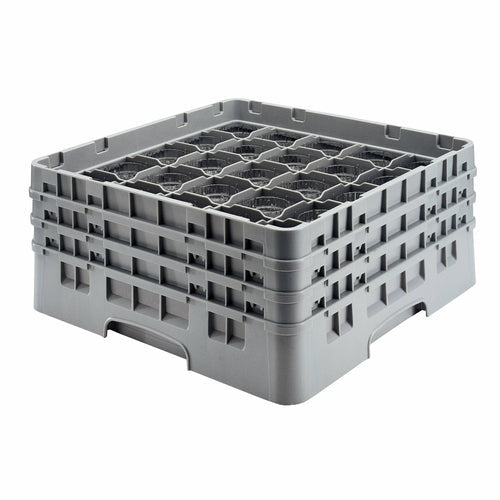Cambro 36S534151 Camrack™ Glass Rack w/ (36) Compartments - (2) Gray Extenders, Soft Gray-cityfoodequipment.com