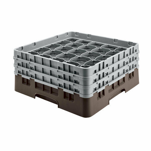 Cambro 36S534167 Camrack™ Glass Rack w/ (36) Compartments - (2) Gray Extenders, Brown-cityfoodequipment.com