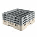 Cambro 36S534184 Camrack™ Glass Rack w/ (36) Compartments - (2) Gray Extenders, Beige-cityfoodequipment.com