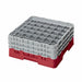 Cambro 36S638163 Camrack™ Glass Rack w/ (36) Compartments - (3) Gray Extenders, Red-cityfoodequipment.com