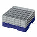 Cambro 36S638186 Camrack™ Glass Rack w/ (36) Compartments - (3) Gray Extenders, Navy Blue-cityfoodequipment.com