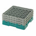 Cambro 36S638414 Camrack™ Glass Rack w/ (36) Compartments - (3) Gray Extenders, Teal-cityfoodequipment.com