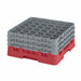 Cambro 36S738163 Camrack™ Glass Rack w/ (36) Compartments - (3) Gray Extenders, Red-cityfoodequipment.com