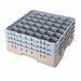 Cambro 36S738184 Camrack™ Glass Rack w/ (36) Compartments - (3) Gray Extenders, Beige-cityfoodequipment.com