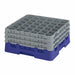 Cambro 36S738186 Camrack™ Glass Rack w/ (36) Compartments - (3) Gray Extenders, Navy Blue-cityfoodequipment.com