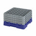 Cambro 36S900186 Camrack™ Glass Rack w/ (36) Compartments - (4) Gray Extenders, Navy Blue-cityfoodequipment.com