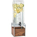 Cal-Mil 3703-3INF-49 3 gal Beverage Dispenser w/ Infuser - Plastic Container, Walnut/Chrome Base-cityfoodequipment.com
