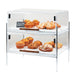 Cal-Mil 3706-1813-49 2 Tier Pastry Display w/ Hinged Doors - Chrome Frame, Acrylic-cityfoodequipment.com