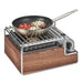 Cal-Mil 3712-49 Frame for Butane Stove - 14 1/4" x 12 3/4" x 7 1/4", Walnut/Chrome-cityfoodequipment.com