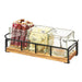 Cal-Mil 3714-99 Rectangular 3 Compartment Condiment Jar Display - Clear/Beige-cityfoodequipment.com