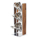 Cal-Mil 3715-49 19 1/2" 3 Section Cylinder Display, Walnut/Chrome-cityfoodequipment.com